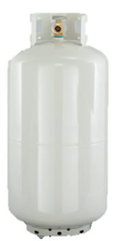 (X) Cylinder, 40 lb. DOT Portable Propane, w/ OPD w/ Type 1 QCC Connector, White Steel, Worthington, 294235, CYL40-OPD - WHEN STOCK IS DEPLETED NOT AVAILABLE UNTIL FURTHER NOTICE - Chimney Cricket