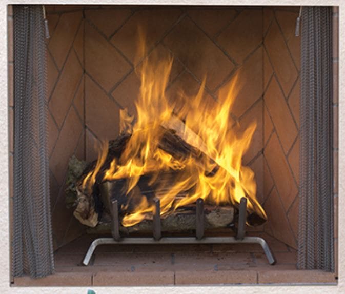 Superior F4224 50" Outdoor Wood Burning Fireplace - Chimney Cricket