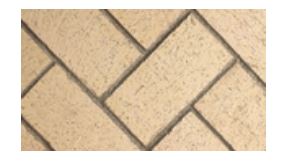 Superior F0340 36" Ivory Full Herringbone Masonry Firebrick Wall Kit - MOSAIC36M3 - Chimney Cricket