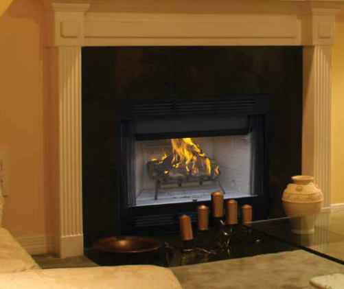 Superior 42" Louvered Wood-Burning Fireplace, Insulated, White Stacked Refractory Panels, VB42LI1, F0690 - Chimney Cricket