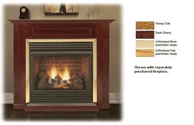 (X) Monessen 32" Basic Wall Cabinet with Hearth - Dark Cherry - WHEN STOCK IS DEPLETED NO LONGER AVAILABLE - Chimney Cricket