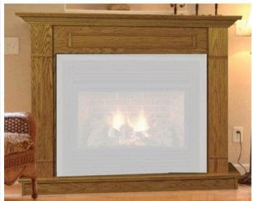 (X) Monessen 32" Basic Wall Cabinet with Hearth - Honey Oak - WHEN STOCK IS DEPLETED NO LONGER AVAILABLE - Chimney Cricket