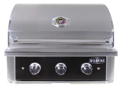 Wildfire Ranch PRO 30" Built-In Gas Grill 304 SS - NG - Chimney Cricket