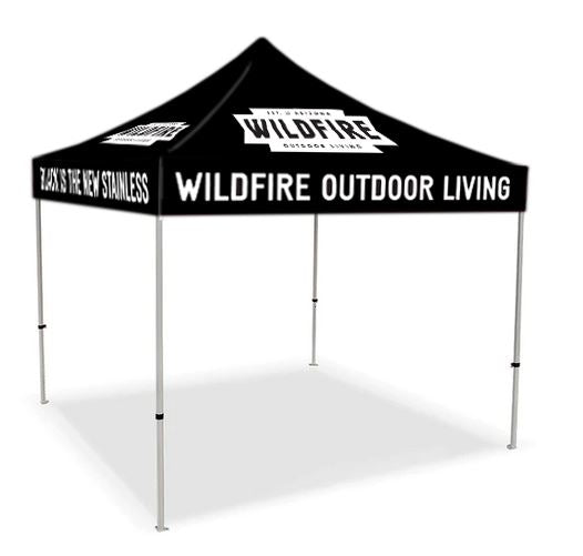 Wildfire 10" x 10" Heavy Duty Pop Up Tent with WF Graphic Top - Chimney Cricket