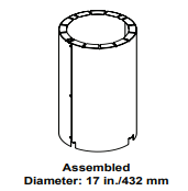 MAJ Attic Insulation Shield for Straight Flue for SL1100 Series Wood Burning Pipe - Chimney Cricket