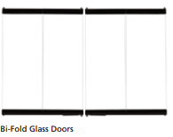 Superior 42" Standard Bi-Fold Door, Black, F0975 - Chimney Cricket