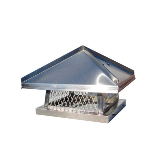 15" x 15" Bolt On Single Flue Chimney Cap with Designer Lid - Clearance