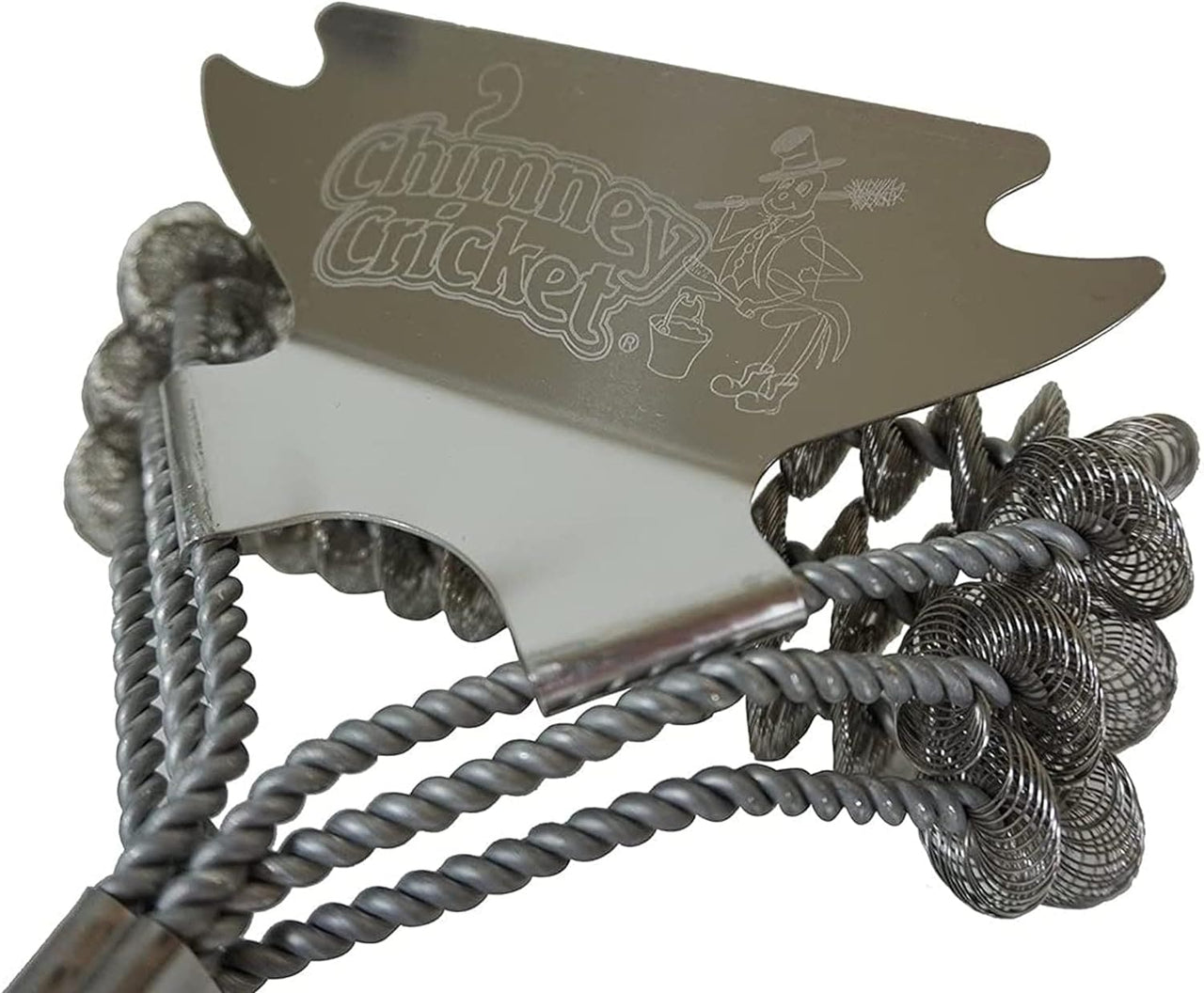 Chimney Cricket BBQ Grill Brush & Scraper | Bristle-Free, Safe, & Deep Cleaning Scrubber - 18