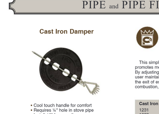 Sand Hill 5 Cast Iron Damper