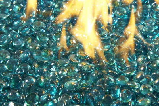 Outdoor GreatRoom Aquamarine Tempered Fire Glass Gems - Chimney Cricket