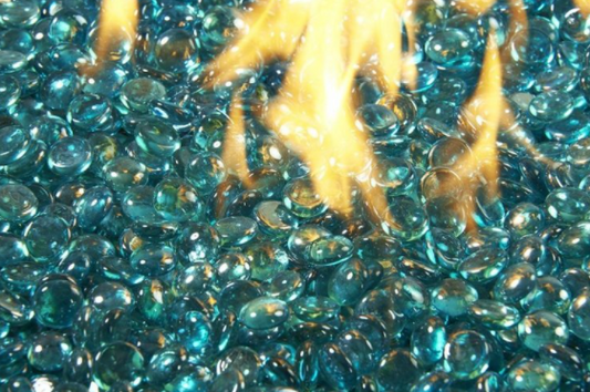 Outdoor GreatRoom Aquamarine Tempered Fire Glass Gems - Chimney Cricket