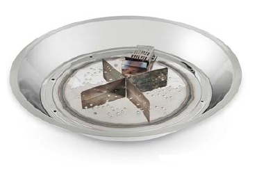 Outdoor Greatroom 20" Diameter Stainless Steel Round Crystal Fire Plus Burner - Chimney Cricket