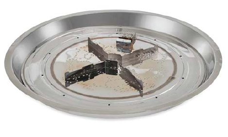 Outdoor Greatroom 30" Diameter Stainless Steel Round Crystal Fire Plus Burner - Chimney Cricket