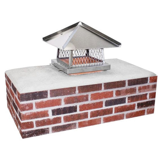 Bolt On Single Flue Stainless Steel Chimney Cap with Designer Lid