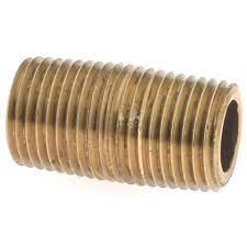 Nipple, 1/2" X Close, Brass Pipe, AC&B, AB112F - Chimney Cricket