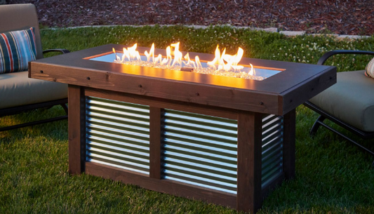 Outdoor Greatroom Denali Brew Linear Fire Table - Chimney Cricket