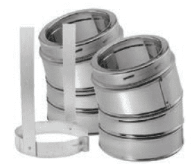 Duravent 7" Diameter DuraTech 15° Elbow Kit - 7DTE15K, 810000166 - Chimney Cricket