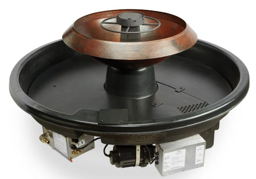 Hpc H2onfire 360 Hammered Copper Bowl Lp Fire-on Water Feature W/electronic Ignition