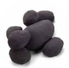 HPC Black Ceramic Fiber River Rocks - Chimney Cricket