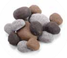 HPC Multicolor Ceramic Fiber River Rocks - Chimney Cricket