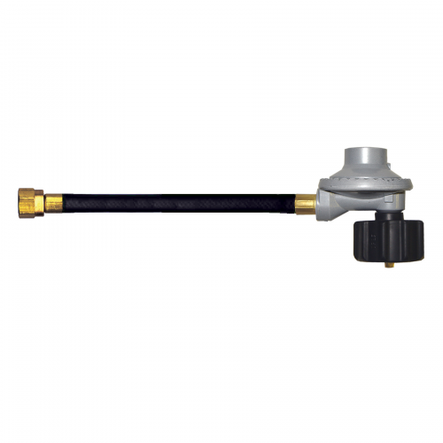 Hose Assembly w/ QCC1 Regulator for Propane Grills, 60" Thermoplastic Hose w/ 3/8" F. Flare Swivel End, I5LTC60GRQC, I5LTC60RQG - Chimney Cricket