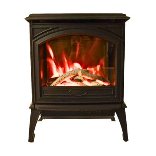 Amantii Lynwood Series Freestanding Cast-Iron Electric Fireplace