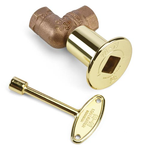 Hpc Brass Angled Valve With Flange And Key