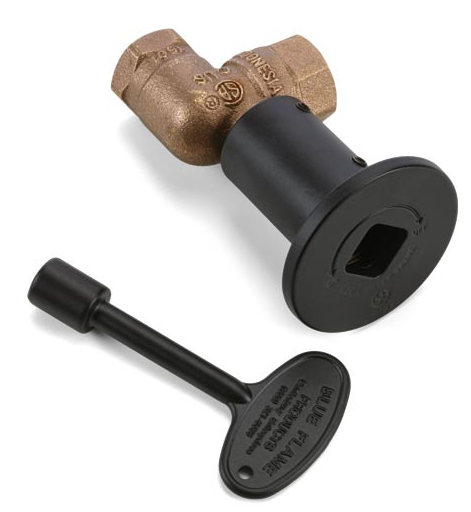 Hpc High Capacity Flat Black Angled Valve W/flange And Key