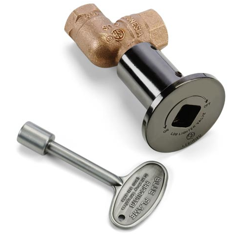 Hpc Pewter Angled Valve W/flange And Key