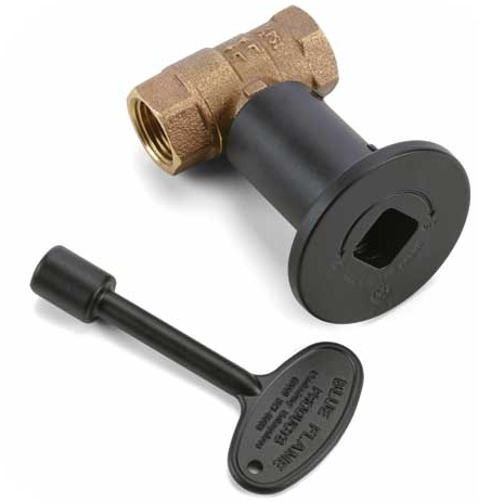 HPC High Capacity Flat Black Straight Valve w/Flange and Key - Chimney Cricket