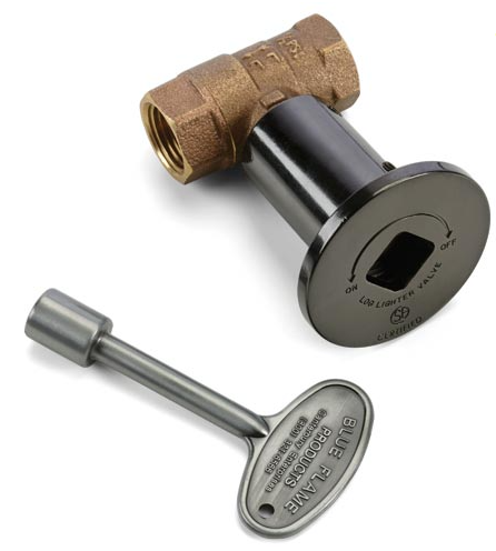 Hpc High Capacity Pewter Straight Valve W/flange And Key