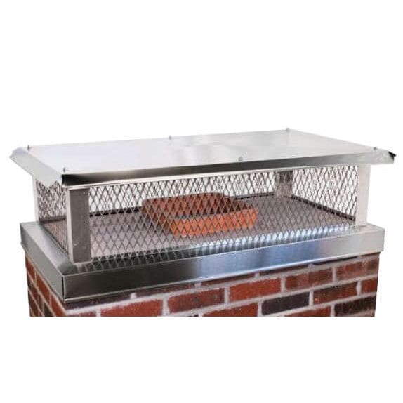 Stainless Steel Chimney Cap | Outside Mount with Basic Lid for Multi-Flue