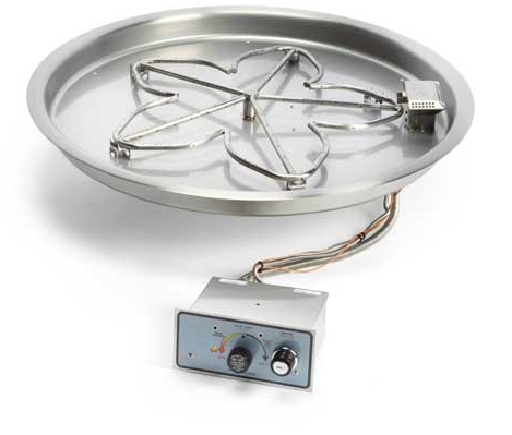 Hpc 19" Diameter Push Button/flame Sense Ng Round Bowl Insert