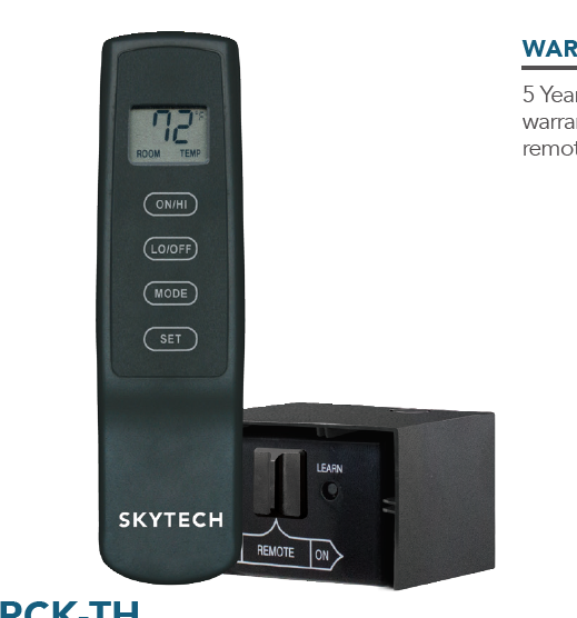 SKytech HI/LO/TSTAT Remote With LCD Display & Receiver - Chimney Cricket