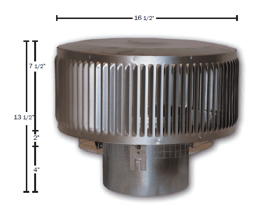 Superior Hi-Temp Round Top w/Louvered Screen for 8HT Series Wood Burning Pipe - Chimney Cricket