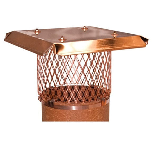 Round Clamp On Chimney Rain Cap - Copper