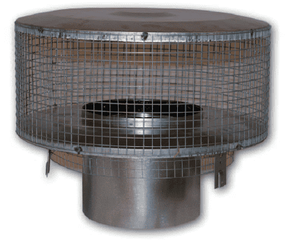 Superior Round Top w/Mesh Screen for 8DM Series Wood Burning Pipe - Chimney Cricket