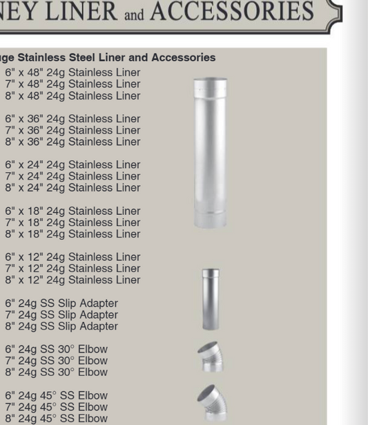 Sand Hill 7X18 24G Stainless Liner