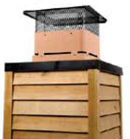 MAJ Terra Cotta Vertical Termination Cap for SL1100 Series Wood Burning Pipe - Chimney Cricket