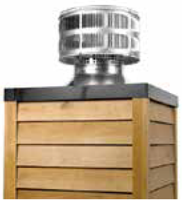 MAJ Round Termination Cap with Storm Collar for SL1100 Series Wood Burning Pipe - Chimney Cricket
