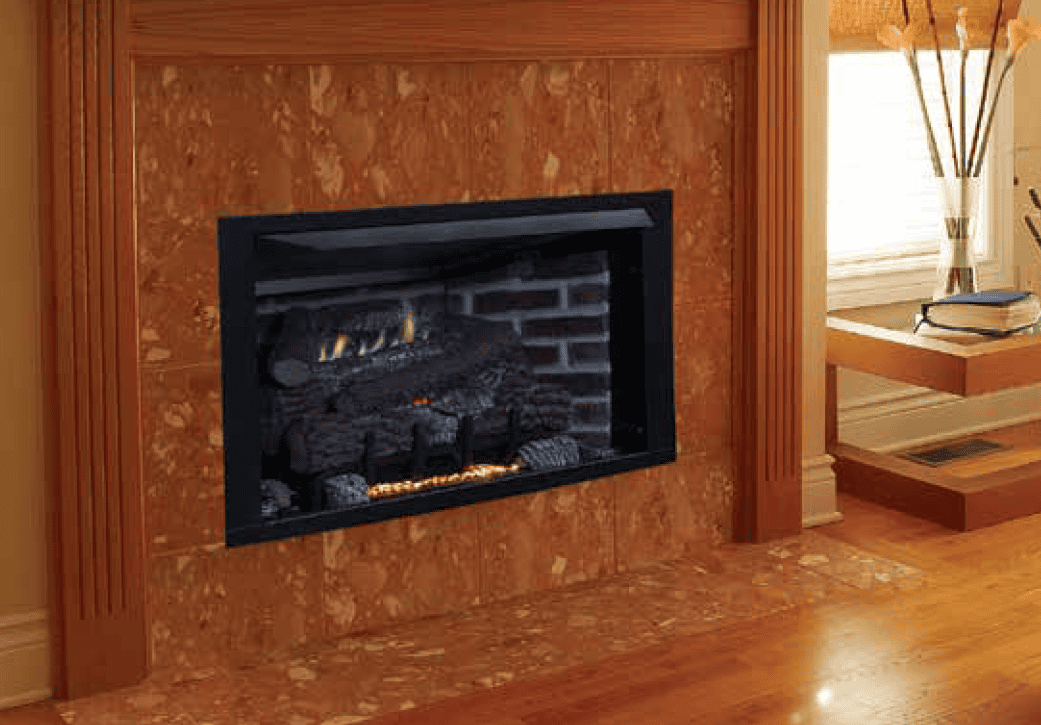 Superior F1202 32" Radiant Vent Free Fireplace System with Millivolt Control, LP - Chimney Cricket