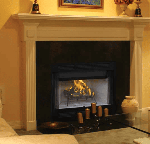 Superior 42" Radiant Wood-Burning Fireplace, Insulated, White Stacked Refractory Panels, VB42I1, F0688 - Chimney Cricket