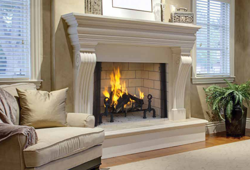 Superior 42" Masonry Wood-Burning Fireplace (Interior sold separately) F4220 - Chimney Cricket