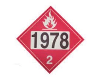 1978 Decal Placard - Flammable Gas 2.1 - Chimney Cricket1978 Decal Placard - Flammable Gas 2.1