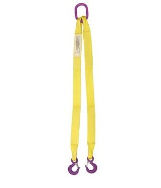 2 Ply Double Leg Nylon Sling with Master Link and Sling Hook - 4' Length - Chimney Cricket2 Ply Double Leg Nylon Sling with Master Link and Sling Hook - 4' Length