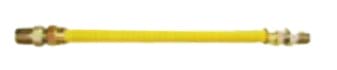 300 Series - 60" Stainless Steel Flexible Connector 5/8" OD (1/2" ID), 3/4 MIP x 3/4 MIP-Yellow Coated - 303-4141-60 (CS12) - Chimney Cricket300 Series - 60" Stainless Steel Flexible Connector 5/8" OD (1/2" ID), 3/4 MIP x 3/4 MIP-Yellow Coated - 303-4141-60 (CS12)
