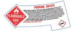 500 / ROLL - DOT Cylinder Warning Label - 5" x 2" - Chimney Cricket500 / ROLL - DOT Cylinder Warning Label - 5" x 2"