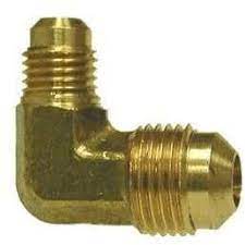 A55IF 5/8" x 1/2" OD Brass Flare-to-Flare Reducing Elbow - 55-R-108 (25/150) - Chimney CricketA55IF 5/8" x 1/2" OD Brass Flare-to-Flare Reducing Elbow - 55-R-108 (25/150)