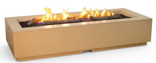 AFD Louvre Long Rectangle Fire Pit in Café Blanco Finish with FyreStarter Ignition, NG - 688CB11H8NC ** - Chimney CricketAFD Louvre Long Rectangle Fire Pit in Café Blanco Finish with FyreStarter Ignition, NG - 688CB11H8NC **