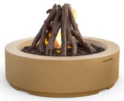 AFD Louvre Round Fire Pit in Café Blanco Finish, NG - 686CB11M6NC - Chimney CricketAFD Louvre Round Fire Pit in Café Blanco Finish, NG - 686CB11M6NC